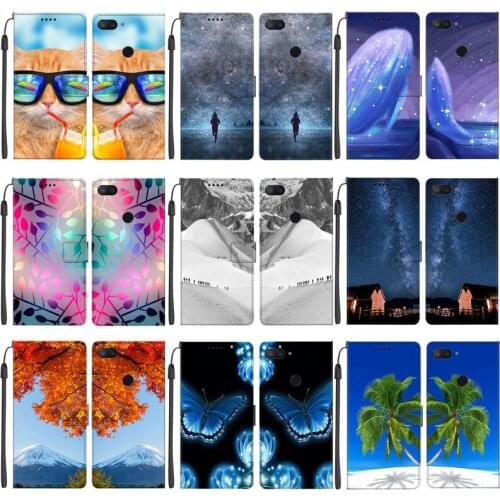 For Xiaomi 8 Lite Case Flip Leather Cover Phone Case With Magnetic Wallet Stand