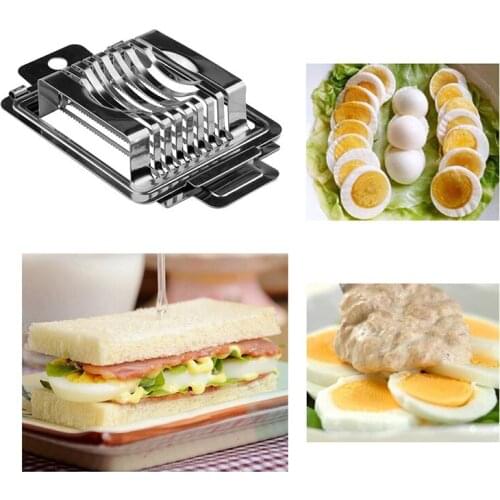 Kitchen Tool Stainless Steel Egg Cutter Multifunctional Fruit Slicer Kitchen Supplies For Salted Eggs Mushroom Tomato Cutter