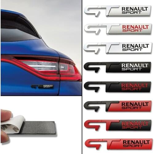 3D METAL GT Sport Emblem Stickers decal Car Styling Logo Auto For Renault Megane 2 3 Duster Logan Clio Laguna 2 Captur Arkana