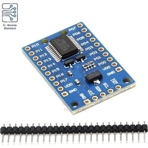 PCF8575TS I/O Expander Module DC 2.5-5.5V PCF8575 IIC I2C 16 Bit for R3 Relay Buzzer LED with Pin Header