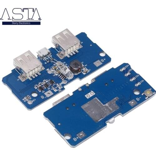 5V 2A Power Bank Charger Module Charging Circuit Board Step Up Boost Power Supply Module 2A Dual USB Output 1A Input