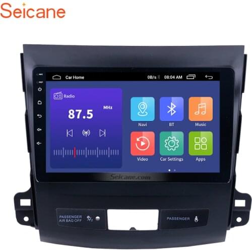 Seicane 9" Android 10.0 2Din Car Radio GPS Multimedia Player For MITSUBISHI Outlander 2006 2007-2014 Audio Support 1080P DVR