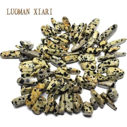 Wholesale 12-18 mm Irregular Stick Shape Natural DALMATION Dot Stone Beads Strand 15"DIY Necklace Bracelet For Jewelry Making