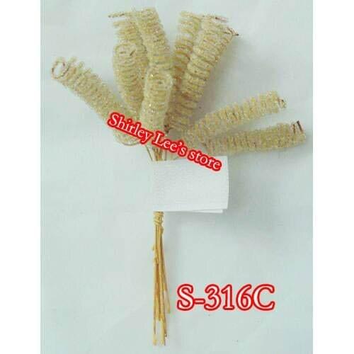 Wholesale--172 bunches=1720pcs Iced Mini Curly Picks, Craft Supplies,Floral Picks(S-315C) *(Free Shipping by EMS)