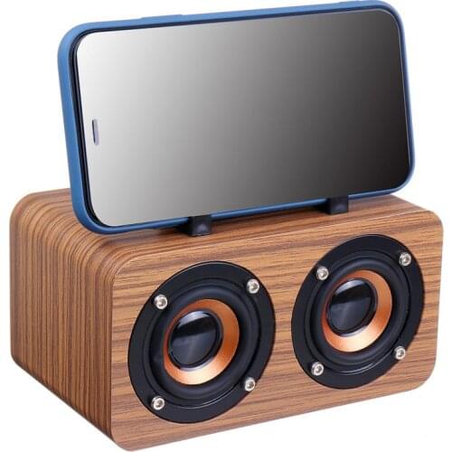 Wooden Wireless Bluetooth Portable Speakers Subwoofer Stereo Bass System Bluetooth Speaker TF USB MP3 Player Home Amplifier