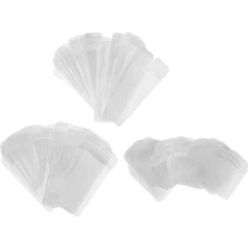 50 Pieces Stand Up Aluminum Foil Clear Sealing Bag Mylar Snap Closure