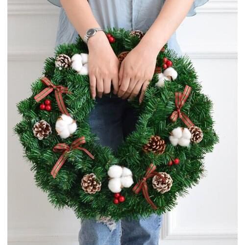 40/50cm rural style Christmas wreath door decoration 60cm decorative rattan diy Christmas decorations