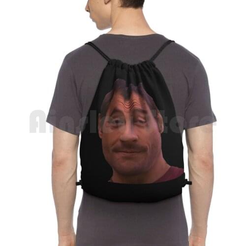 Steve Mmmmmm Backpack Drawstring Bag Riding Climbing Gym Bag Steve Meme Adult Bad Acting Funny Dank Humour Holiday Bro Oh
