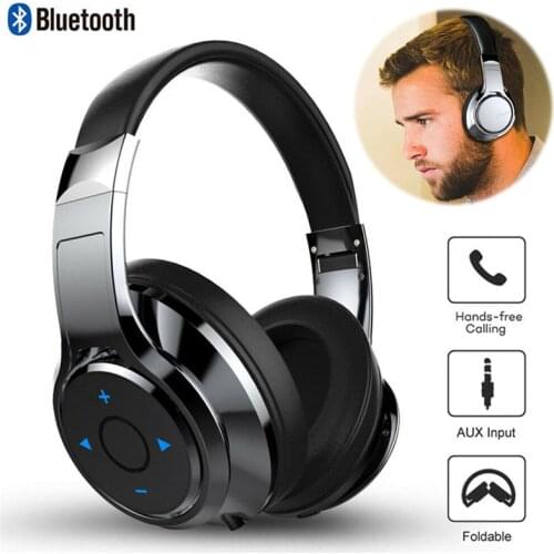 Headset Foldable Wireless HiFi Earphone Noise Cancelling Stereo Sport Game Headphone with Mic for iPhone Android Phone