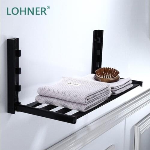 Lohner Towel Rack Alumimum Bathroom Shower Organizer Shelf Wall Hanging Etagere Rangement Douche Badkamer Plank Estante Ducha