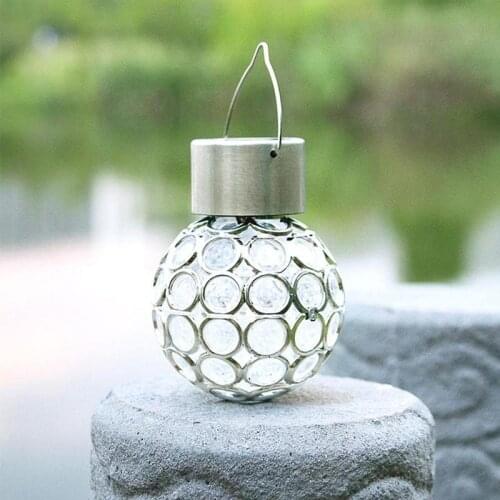 Led Solar Hanging Bulb Waterproof Lamp Led Hanging Round Ball Lights For Outdoor Garden Camping Yard Path Landscape Decor