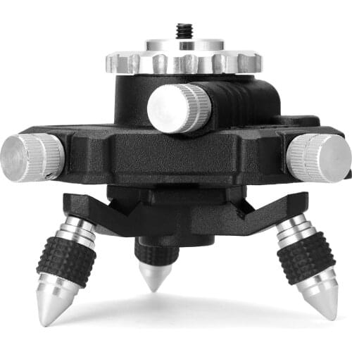 360° Rotatable Aluminum Alloy Bracket Base 1/4'' Interface Fine Adjustment Tripod Stand for Laser Level