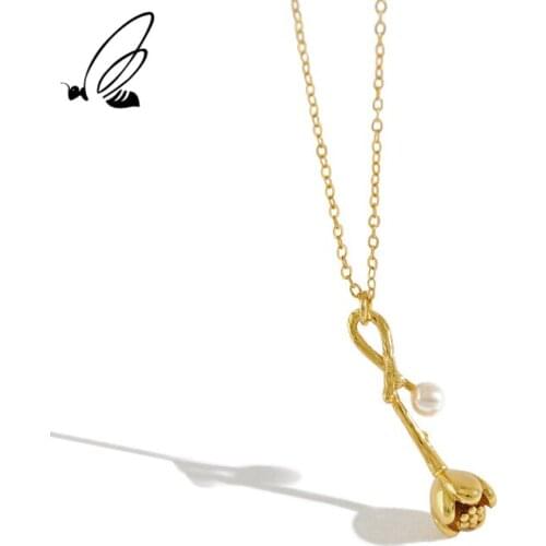 SSTEEL 925 Sterling Silver Flower Necklace And Pendants Designer Gift For Womens Chain Gothic Style Accessories Fine Jewelry