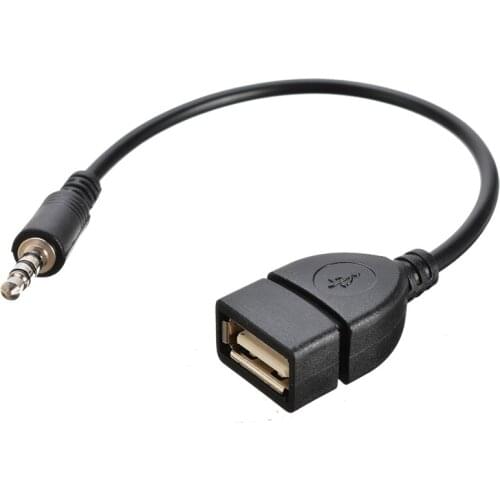 1pc High Quality USB Audio Cable Converter Adapter 3.5mm Male AUX Plug Jack to USB 2.0 Female OTG For Car Music Player
