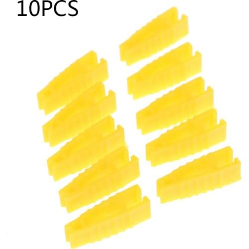 10Pcs Micro Car Fuse Puller Clip Yellow Plastic Plier Tweezers Installation Tool Car Automobile Fuse Clip Tool Extractor