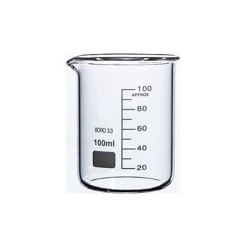 100ml Low Form Beaker Chemistry Laboratory Borosilicate Glass Transparent Beaker Thickened with spout