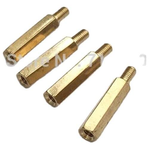 12pcs M3*18mm +6mm Brass Hex Standoff Pillar Single-head screw wholesale