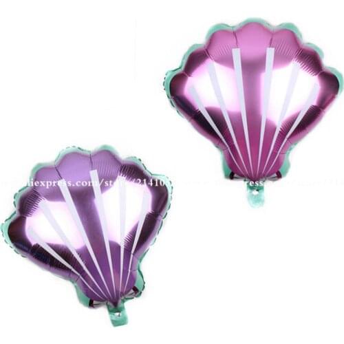 2pcs/lot New Shell Balloons for Baby Shower Kids Adults Birthday Party Decoration Ocean Party supplies