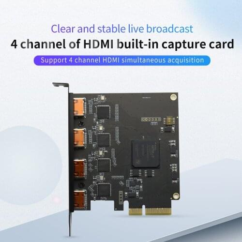 4 channel HDM capture card Built-in pcie HD video recording box for PC games ps4 Nintendo Switch Medical Studio
