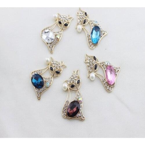 Wholesale 10pcs/lot 6.8*4.1cmDiamond button rhinestone appliques Crystal DIY craft mobilephone decoration Accessories YF82