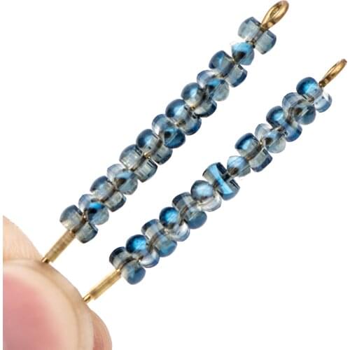 Crystal Glass Seed Spacer Beads 4x2mm, Sparkly Montana Blue Loose Beads DIY Jewelry Making Accessories (TS101-2)/ 150 beads