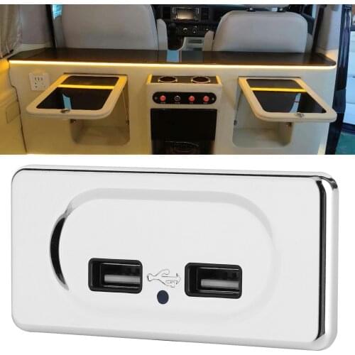 Dual USB Charger 3.1A Fast Charging Socket with LED for 12/24V RV Caravan Replacement