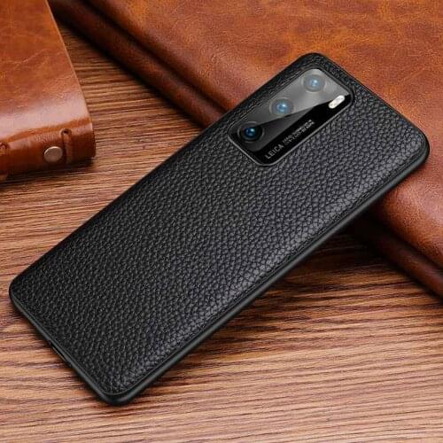 P30 Pro Genuine Leather Case For Huawei P40 Pro Plus Case Cover Anti Knock Etui Coque For Huawei P40 P30 Lite Case Fundas Shell