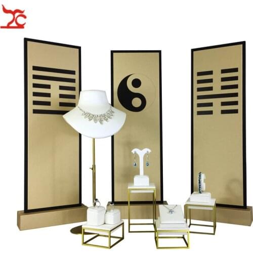 Display Window Background Metal Jewelry Display Stand Background Wall for Jewelry Shop Cases & Displays