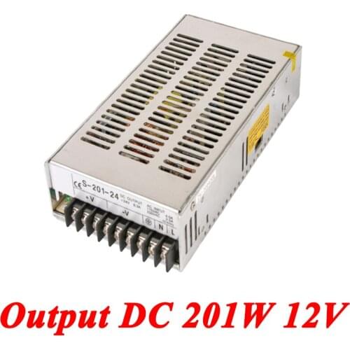 S-201-12 201W 12v 26.5A Single Output smps switching power supply for Led Strip,AC110V/220V Transformer to DC 12V,led driver