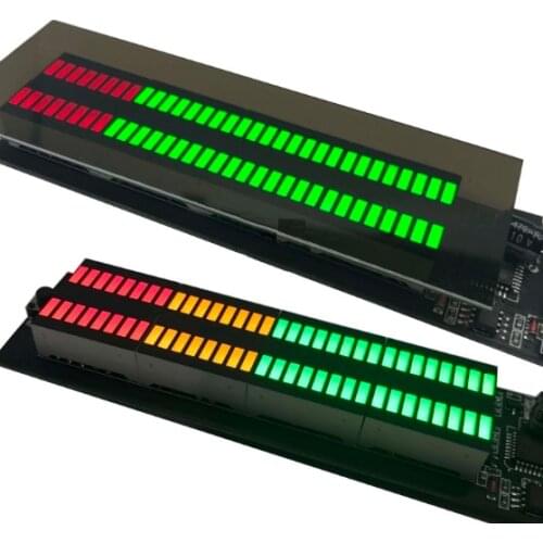 DC 12v 24v Audio Level Indicator Stereo Music Spectrum LED light Amplifier VU Meter for Car MP3 player Light Atmosphere Lamps