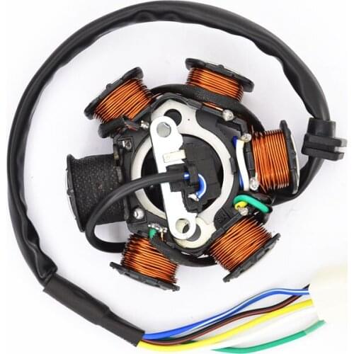 Motorcycle 5 Wire 6 Poles Half-Wave AC for C100 100cc Magneto Stator Coil Generator Spare Parts