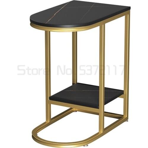 Marble side table sofa corner table small tea table living room side cabinet simple modern rock board bedside table
