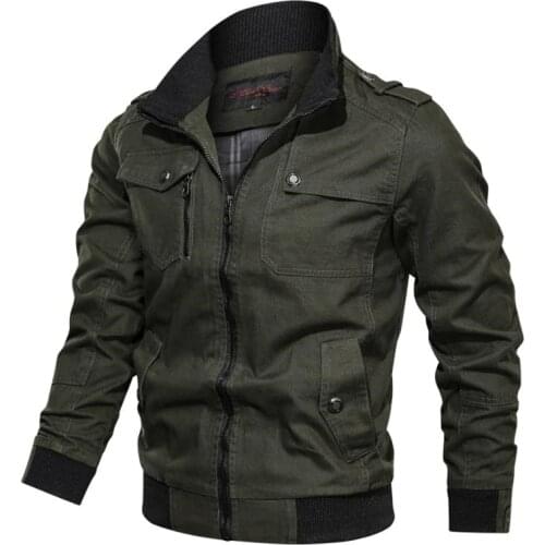 Mens bomber jacket, spring and autumn military pilot jacket, tactical zipper jacket men, motorcycle jacket