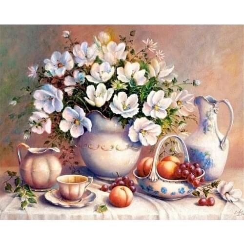 Flower And Woman Pre-Printed 11CT Cross-Stitch Set DIY Embroidery DMC Threads Craft Sewing Handicraft Handmade Mulina Decor