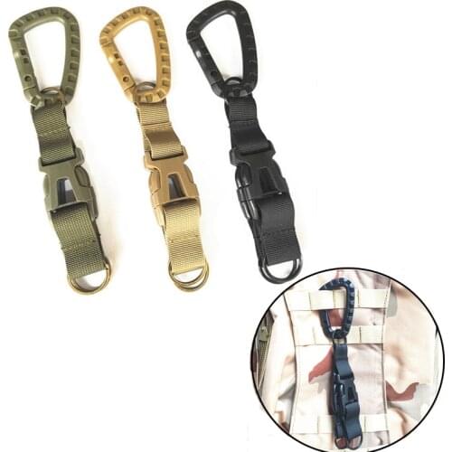 Outdoor Camping Tactical Carabiner Backpack Hooks Olecranon Molle Hook Survival Gear EDC Military Nylon Keychain Clasp