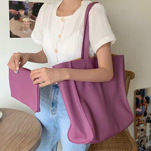 Soft PU Leather Casual Large Capacity Designer Shoulder Bag for Women 2021 Luxury Messenger Bags Big Lady Totes Purses Handbags