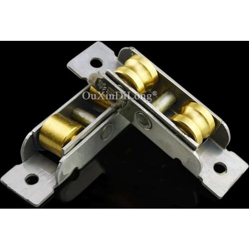 Brand New 4PCS Stainless Steel Sliding Door and Window Rollers Sash Slot Adjustable Pulley Dual Copper Wheels Runners