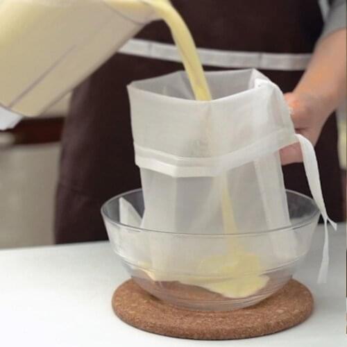 Kitchen Accessories Practical Food Nut Milk Tea Fruit Juice Coffee Wine Nylon Mesh Net Strain Liquid Filter Bag Kitchen tool