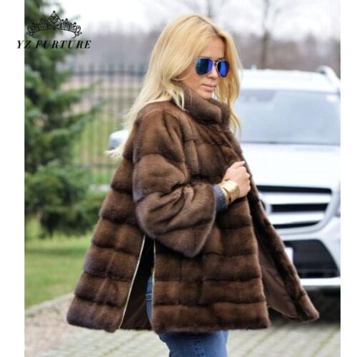 New Arrival Natural Real Mink Fur Coat Women Commuting-Leisure Short Real Mink Fur Jacket Women Winter Ladies Real Fur Coat