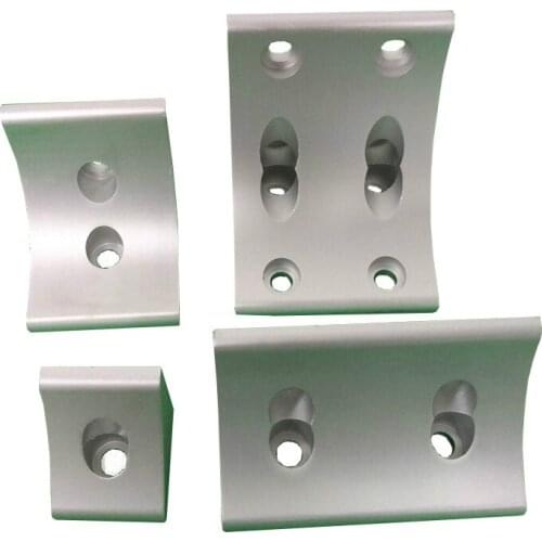 5PCS 2 Hole L type 90 Degree 3030/4040/4545 connector Corner Angle Bracket Connection Joint Strip for Aluminum Profile