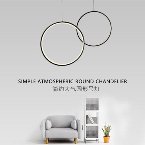 Modern LED Pendant Lamp Circle Rings Pendant Light For Living Room Hanging Lamp Indoor Fixture LED Home Lights AC110V AC220V