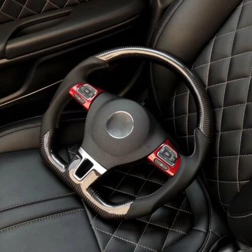 Cuatomized Carbon Fiber Sports Steering Wheel Alcantara Leather compatible for Volkswagen MAGOTAN CC 2015-2021