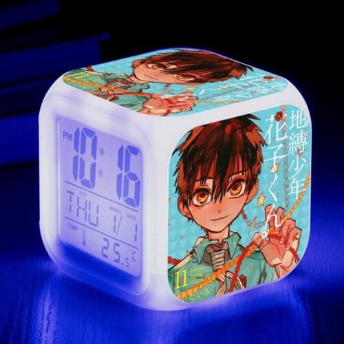 7 Color LED Digital Alarm Clock Earthbound Youth Flower Zijun Digital 3D Printed Night Light Color Change Clock