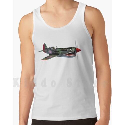 Tanketo Peetee4tee Flying Tiger Tank Tops Vest Sleeveless Tanketo Plane Kittyhawk Warhawk Pt40 Flying Tiger