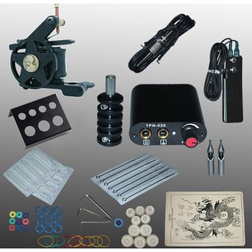 YILONG New Arrival 1 set Tattoo Kit Power Supply Gun Complete Set Equipment Machine Wholesale 1110401kitA