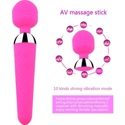 Female Sex Toys for Woman Powerful Magic Wand AV Vibrator Penis Clitoris Stimulator Sex Shop for Adults G Spot Vibrating Dildo