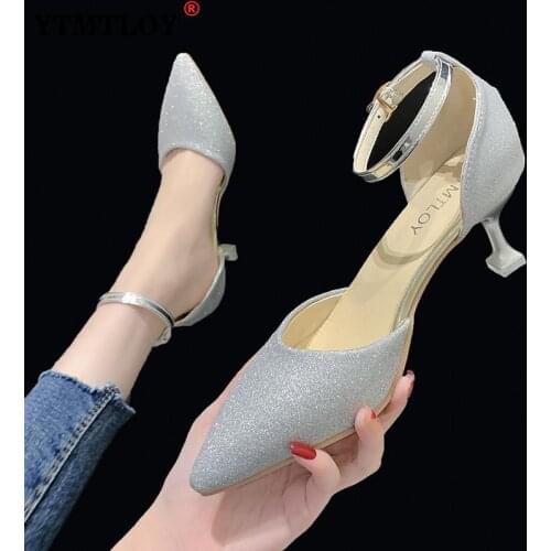 Big Size 34-42 New Fashion Ladies Sexy Thin High Heels Pumps Pointed Toe Mixed Colors Women Party Shoes Sandals Open