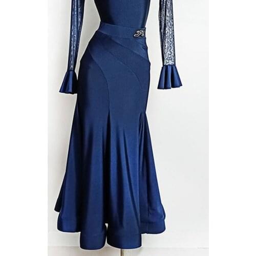 2020 New Latin Dance Dress Women Skirt TL625 Blue Long Design Dancing Dresses Latin Dance Costume Latina Dress