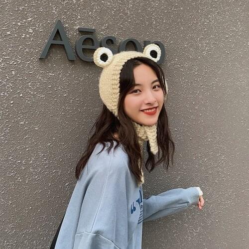 Winter Warm Windproof Cute Cartoon Earmuffs Women Ear Protection Anti-freeze Fashion Ear Mask Knitted Ear Warmer Headbands