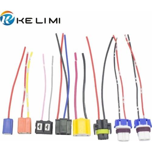 2PCS H1 H4 H7 H8 H11 9005 HB3 9006 HB4 LED bulb ceramic plug socket adapter connector extension cable